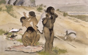 Maurice Wilson illustration of early man